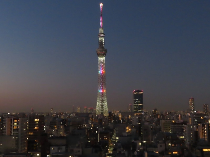【2】アルカキット錦糸町の屋上広場から望む東京スカイツリー(R)/墨田区