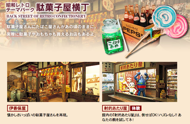 「伊香保おもちゃと人形自動車博物館」の魅力②駄菓子屋で子ども時代にタイムスリップ☆