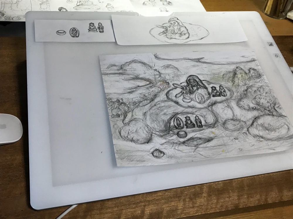 インドのオモシロ仙人が発見!? 温泉秘話を描くイラストレーター・池田衣絵さんの制作現場に密着